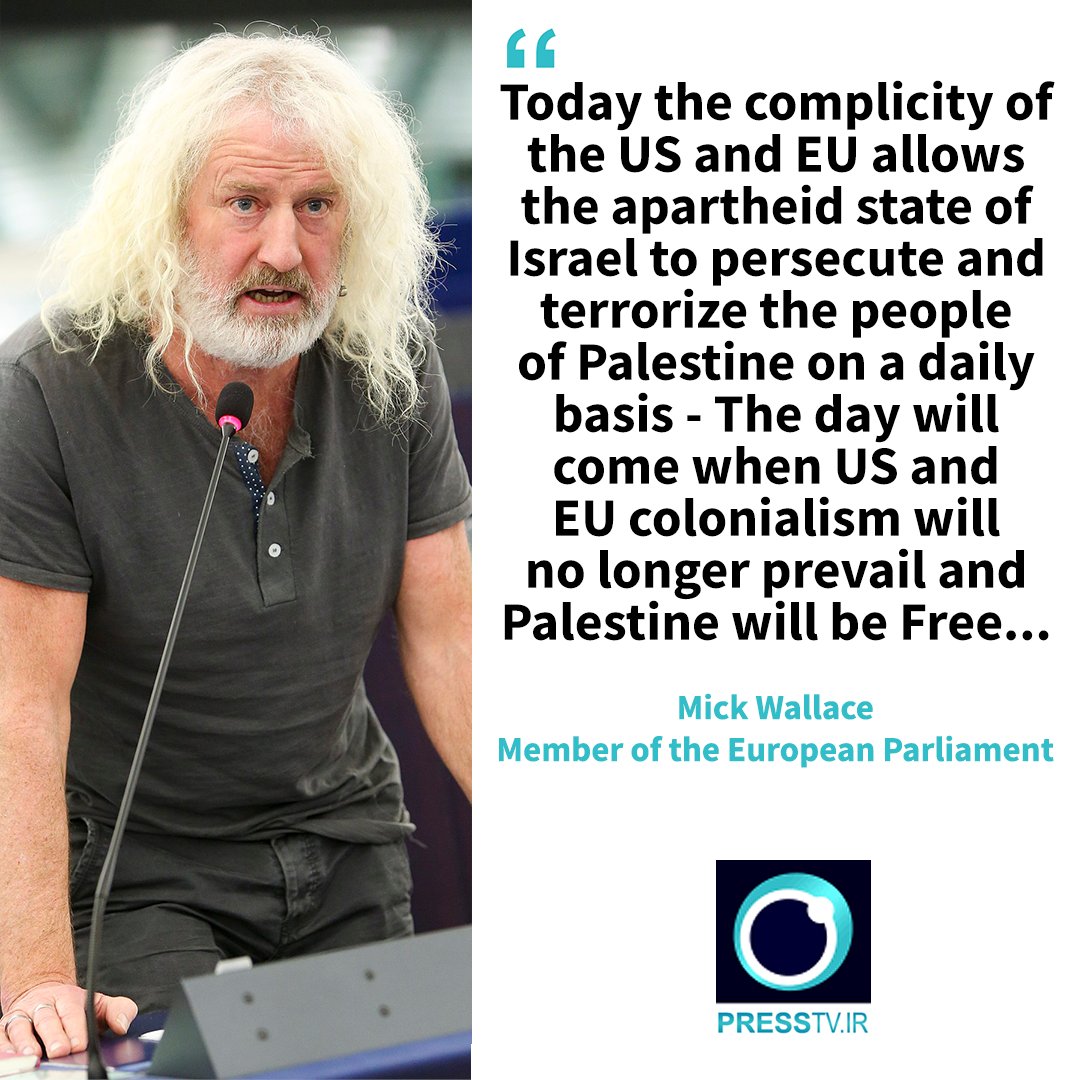 PressTV's tweet photo. Member of the European Parliament Mick Wallace condemns the EU and US for allowing the Israeli regime to get away with its ongoing crimes against Palestinians.

Follow Press TV on Telegram: https://t.co/B3zXG74hnU https://t.co/ZKrgbKz3r4