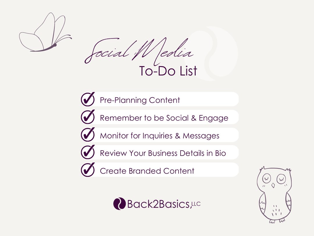 Back2BasicsMN's tweet image. These are many moving parts of a strong social media outreach. Here are a few of those To-Do&apos;s we recommend to be wary of!

Want to take a few of these off your plate? We can help.  
loom.ly/mVds_QI 💜

#brandmanagement #back2basicsmn #contentmanagement