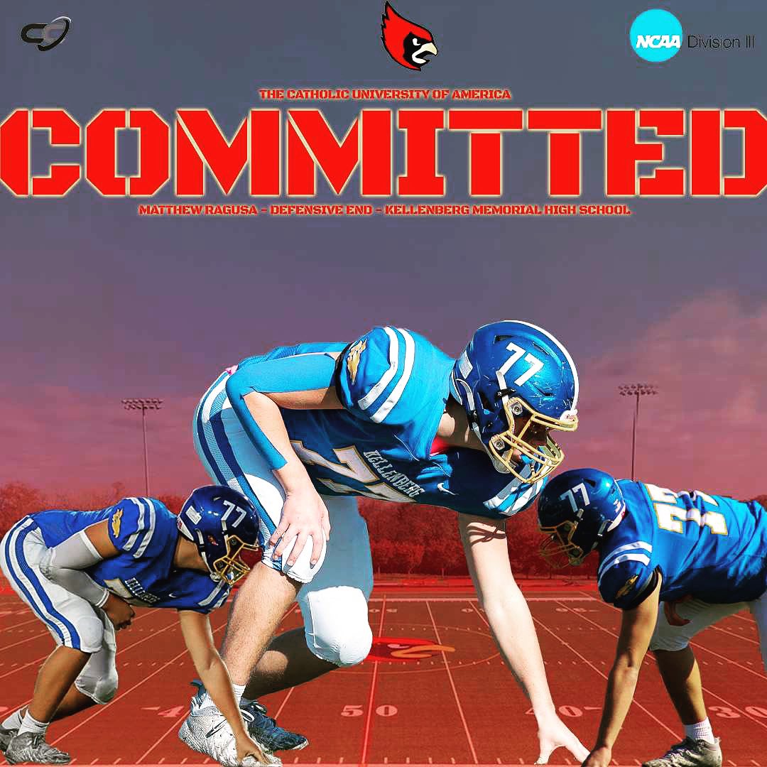 MatthewRagusa10's tweet photo. I am super excited to announce my commitment to @CatholicU_FB I would like to thanks my friends family and coaches who have helped along the way! Go Cards! @CoachMikeGut @CoachHubb @CoachMeisse @KMHSFootball https://t.co/CyCVLqvach