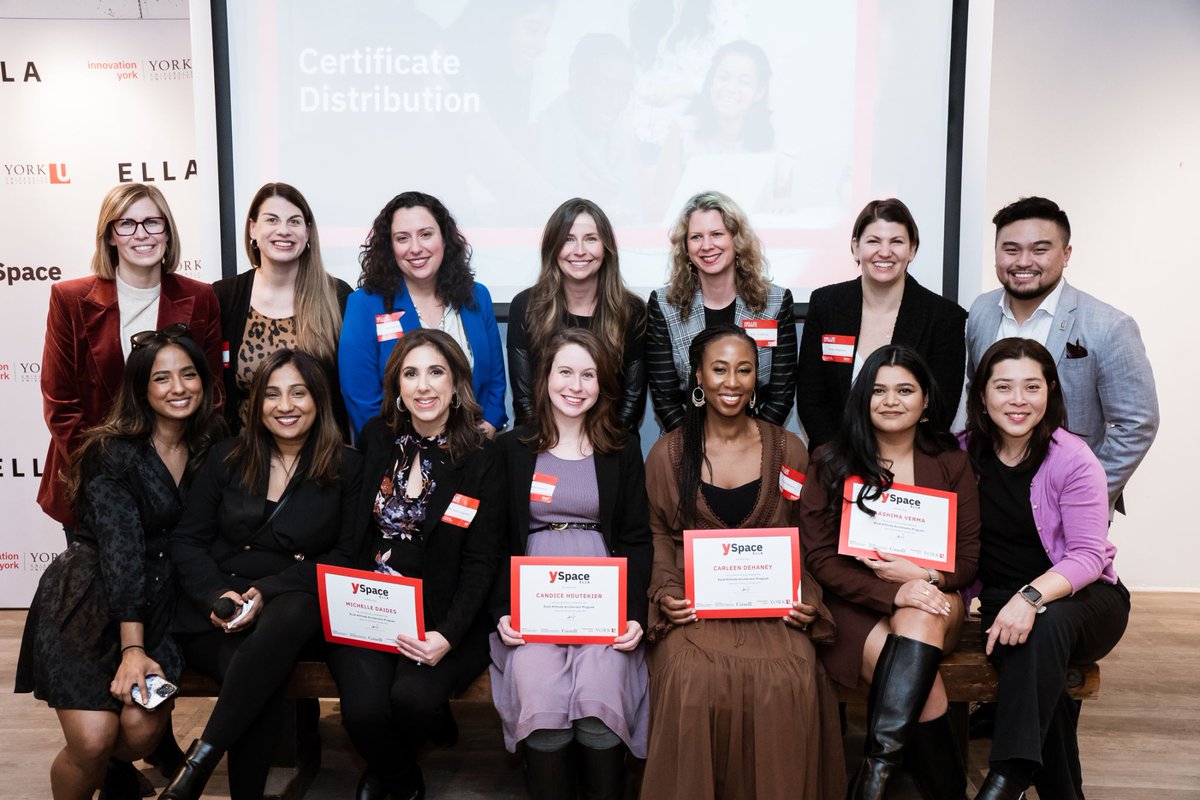ArtCollision1's tweet photo. Thrilled to have been part of ELLA Altitude Program for women entrepreneurs through @YSpaceYU and @yorkuniversity. This accelerator changed my life and catapulted my business to new heights. Thank you from the bottom of my heart! 

#womenentrepreneurs #mentorship #businessgrowth https://t.co/bsGQkA0eSP