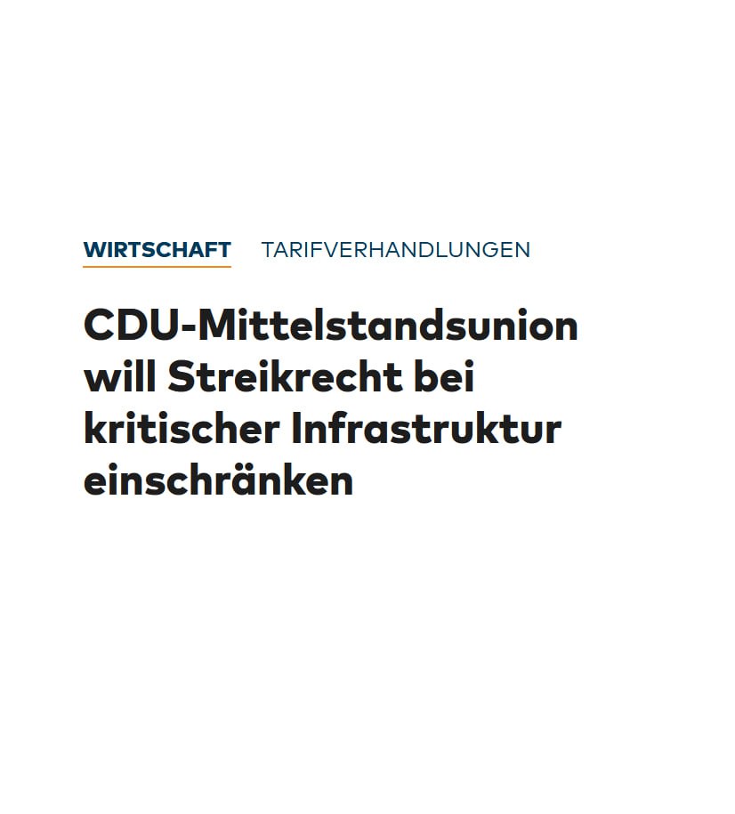 So sieht Klassenkampf von oben aus: Kaum fangen wir an, uns gegen Verarmung und Inflation zu wehren, wollen sie uns sofort das Streikrecht nehmen. Das geht gegen uns alle! 

Volle Unterstützung für alle Streikenden! 👊