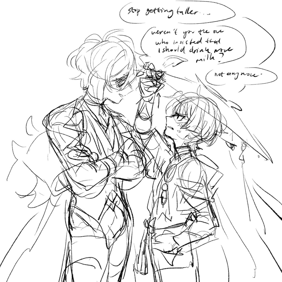 I've hold onto this sketch since before Scaramouche story quest lmao Kaeya tol 