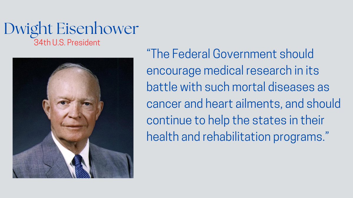 (3/5) Pres. Eisenhower called for increased government support in the areas of medical research and research funding during his 1954 State of the Union address.

Follow our exploration of Presidents on health care advocacy with #PresidentsDayforHealthCare