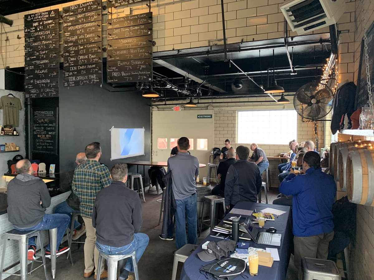 erickubla's tweet photo. .@MyVMUG @PGHVMUG Pittsburgh VMUG meeting is starting off with 
@WesMilliron presenting on VMware vSphere and VSAN 8 https://t.co/TU23p2tKI6