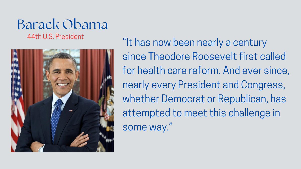 NASS Advocacy (@spineadvocacy) on Twitter photo (1/5) For #PresidentsDay we are exploring over 100 years of Presidents advocacting for health care policies. Follow along with #PresidentsDayforHealthCare
In his 9/9/2009 speech to a joint session of Congress <a href="/BarackObama/">Barack Obama</a> highlights the storied journey of health care reform. (1/5) For #PresidentsDay we are exploring over 100 years of Presidents advocacting for health care policies. Follow along with #PresidentsDayforHealthCare
In his 9/9/2009 speech to a joint session of Congress <a href="/BarackObama/">Barack Obama</a> highlights the storied journey of health care reform.