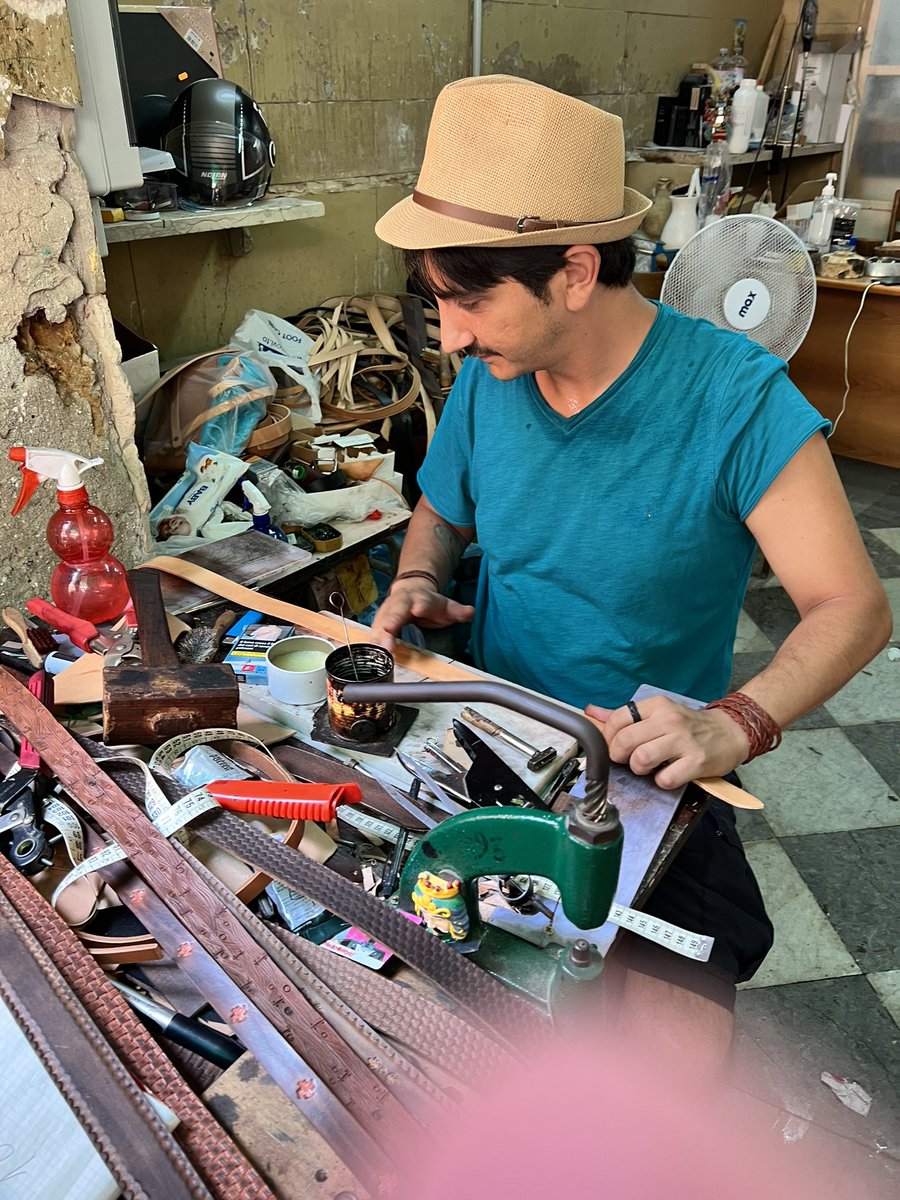 MikePetritis's tweet photo. @Delta This hand crafted belt made by an artisan down an alley we met in Palermo https://t.co/XpluztFFR5