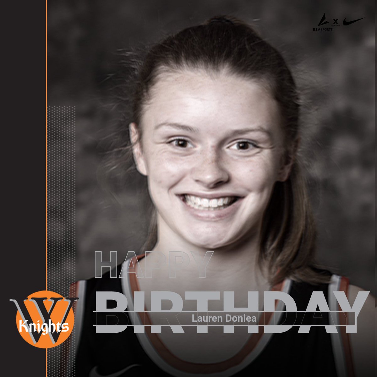 WartburgWBBALL's tweet photo. Happy Birthday to our Freshman Guard Lauren Donlea🎂🎂 We hope you have a great day!
#GoKnightsGo #OneTeam https://t.co/TQHEhyfiFc