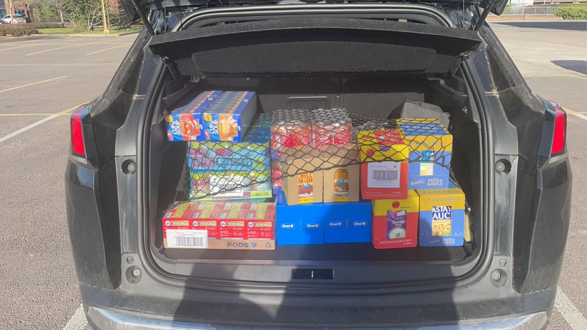 Big restock for Community Cupboard today! Thanks again to <a href="/CFGlos/">GCF</a> for our grant!
We are still accepting donations as always, due to the rate of which Community Cupboard is being accessed by students in need.
You can donate by dropping off goods to our SU assistants in our shops.