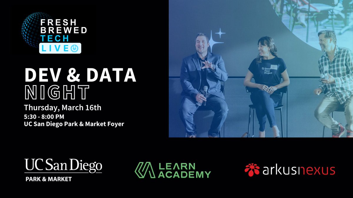 San Diego, lets bring together the senior and junior talent for peership, mentorship and learning on Dev &amp; Data Night! Plus: we've got beer, wine and food! 😎 bit.ly/3YWVRyl