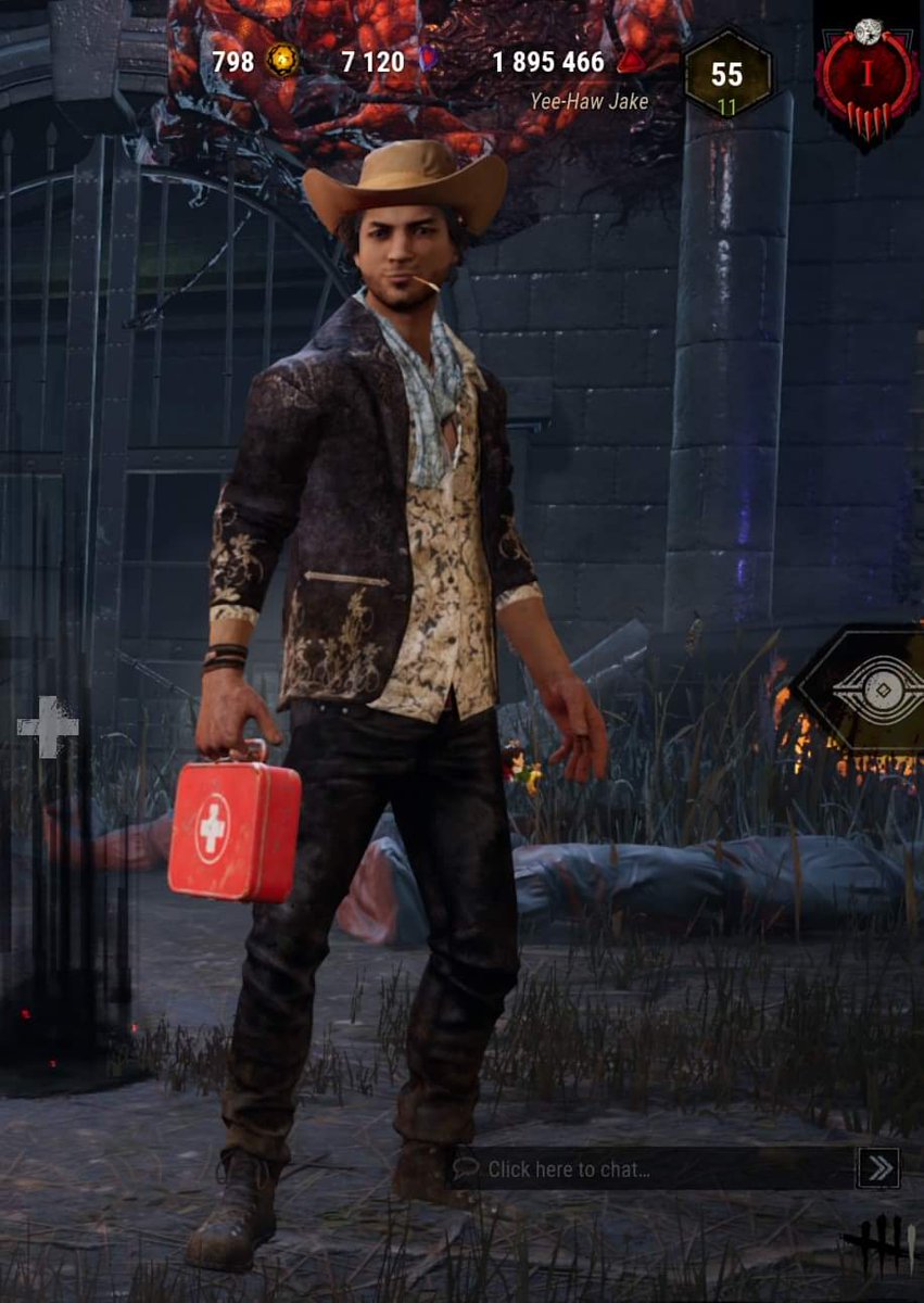 RyuuLavitz's tweet photo. @dbd_usernames Ya got me. Ya got the tater. 🥔

Thanks for spotting me! 🤠
Yee-Haw Partners! https://t.co/QqfyVu2SK2
