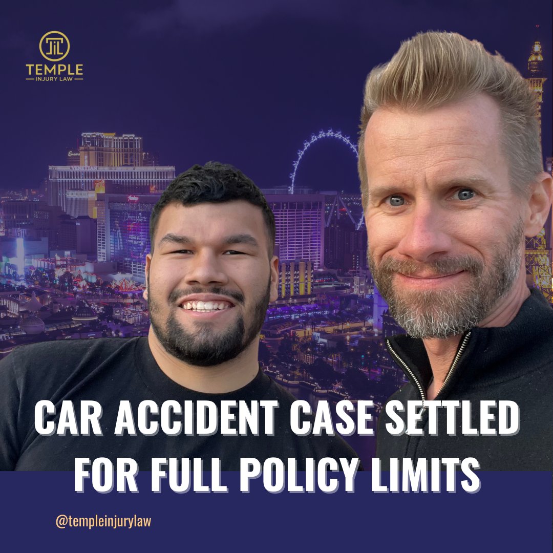We are delighted to have achieved a successful settlement for our client, Alex's car accident case, by securing the full policy limits. We appreciate the opportunity to have assisted them in this difficult time. #ClientSuccess #CarAccidentSettlement #LasVegasLawyers