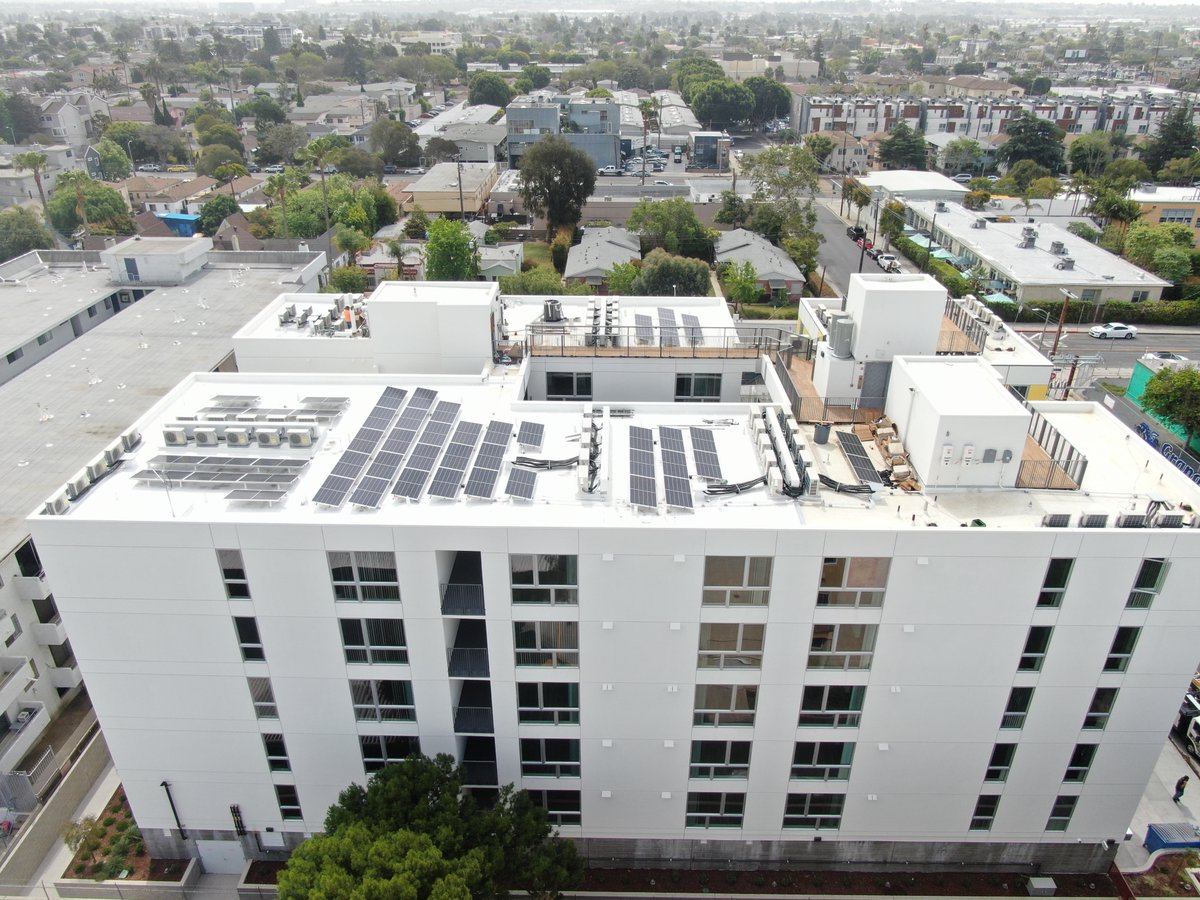 GRID Alternatives GLA (@grid_gla) on Twitter photo A project for <a href="/communitycorpSM/">Community Corporation of Santa Monica</a>, #VistaBallona is a <a href="/LAHD___/">Los Angeles Housing Department</a> 50 unit #affordable and #accessible #housing development in #MarVista. In 2021 #GRIDGLA installed a 19.3kW #SolarSystem on the 100% electric complex, providing residents with low-cost #CleanEnergy and #EnergyEfficiency. A project for <a href="/communitycorpSM/">Community Corporation of Santa Monica</a>, #VistaBallona is a <a href="/LAHD___/">Los Angeles Housing Department</a> 50 unit #affordable and #accessible #housing development in #MarVista. In 2021 #GRIDGLA installed a 19.3kW #SolarSystem on the 100% electric complex, providing residents with low-cost #CleanEnergy and #EnergyEfficiency.