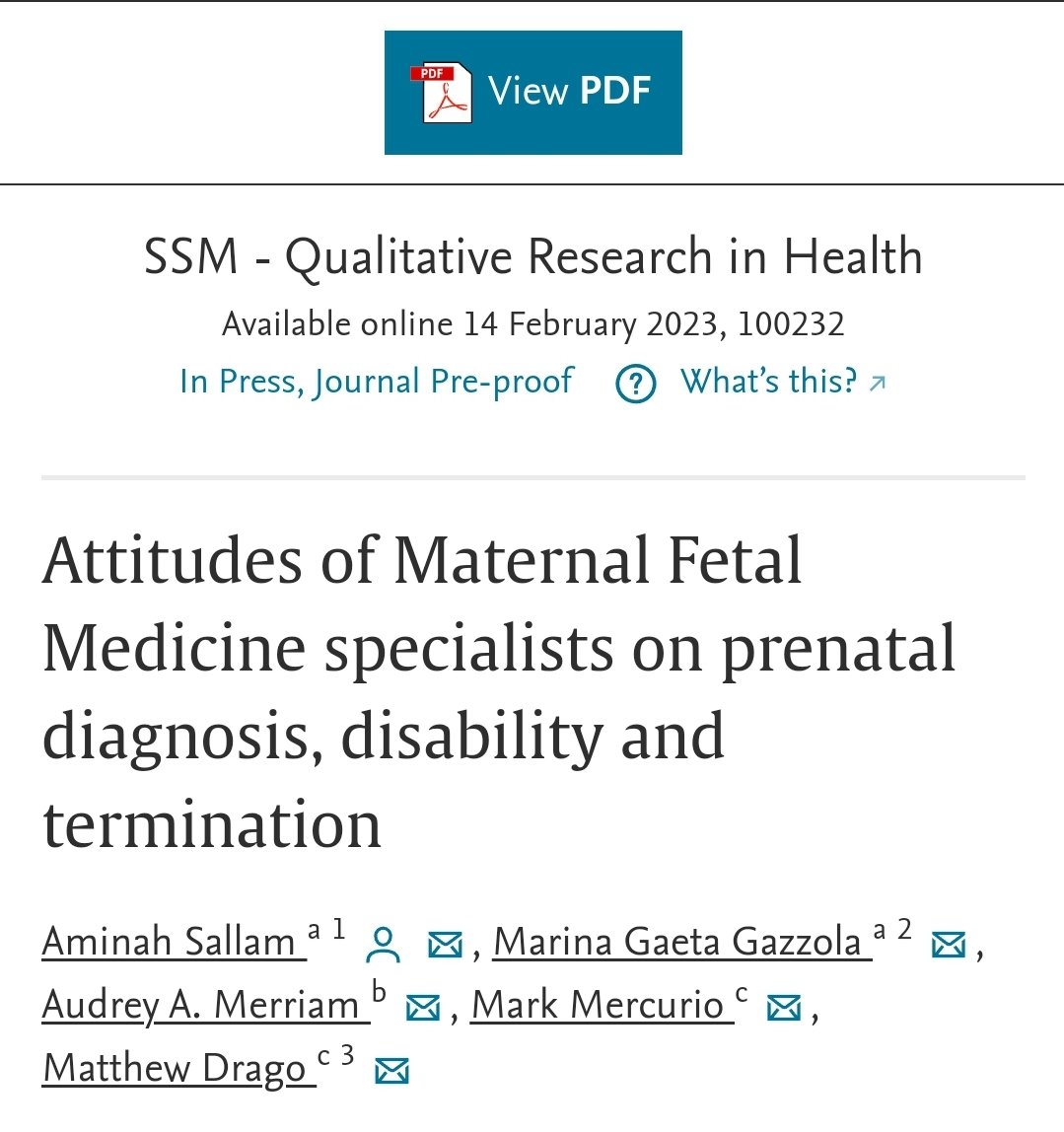 pietashakes's tweet image. "As the technology surrounding prenatal screening and diagnosis continues to evolve, so must the informed consent process and the resources available to patients making decisions."

sciencedirect.com/science/articl…

#NIPT #prenataldiagnosis #ObstetricUltrasound #MFM #psychosocial