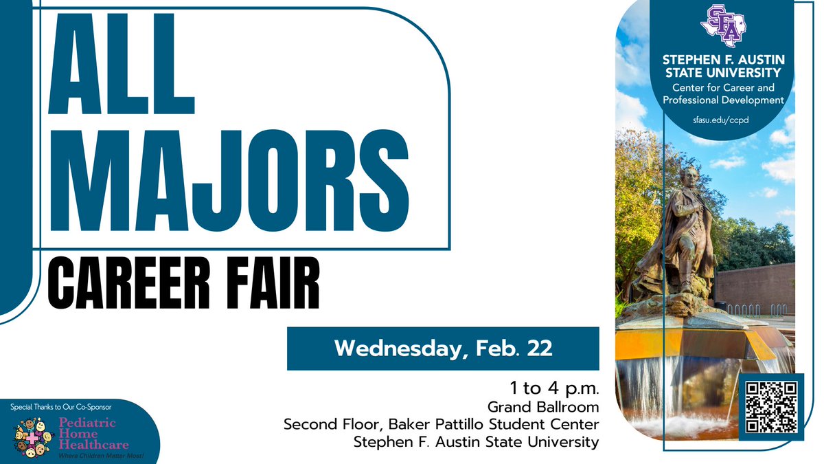 Prep your resume and join us at the All Majors Career Fair!  It will be taking place on Wednesday, Feb 22nd from 1-4 pm in the Grand Ballroom on the second floor of the Baker Pattillo Student Center.  We can’t wait to see you there!