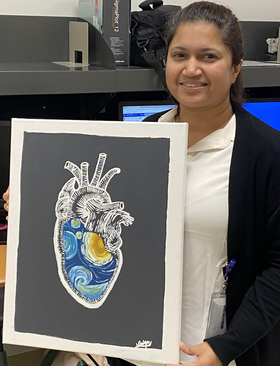 Sandy_REACHLab's tweet photo. @WaghmareSaniya has #talent! She painted a picture for the #REACHLab! We will need to find a proper place that’s not between #Matlab books and #SigmaPlot. Love the #koala from Julie @AVERTtrial she left us many years ago! @alicen_whitaker @s_e_aaron @BriaBartsch @DreuWhite https://t.co/0ehh7PqBXi