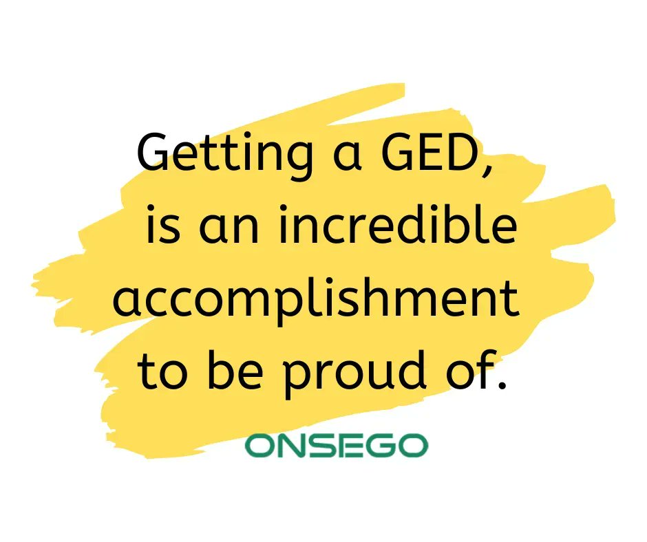 onsegoprep's tweet image. Getting a GED is a great accomplishment
#Onsego #GED