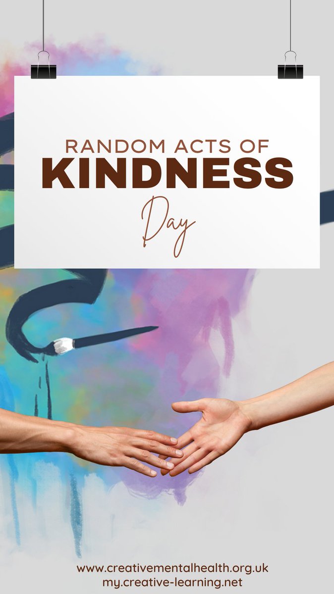 CreativeMHealth's tweet image. Do something for someone today, however small