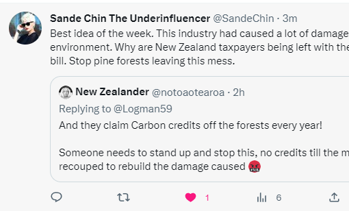 comms24_c24's tweet photo. New Zealand's backward Third World logging industry caused the damage, not little storm Gabrielle with lots of rain and water. #SubtropicalLowPressureSystemGabrielle #CycloneGabrielle #Category0 #CategoryZero #NewZealand #ThirdWorld https://t.co/OwBjqRqC8G