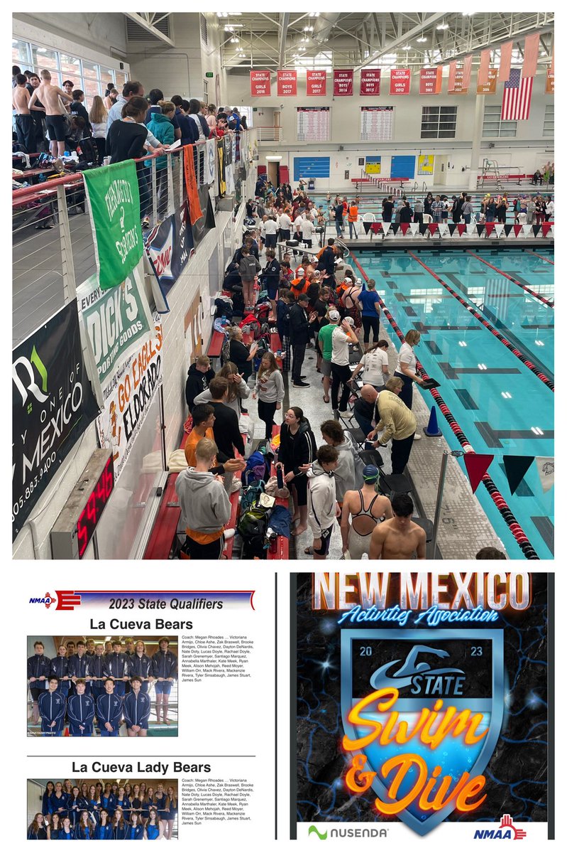 lcswimdive's tweet image. #NMAA State Swim&amp;amp;Dive DAY #1 Happening now at ABQAcademy #bearsinthewater #WALC 💙🐻💦🐾
