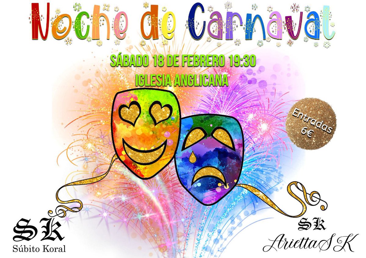 DanielRoca's tweet photo. Mañana es #diadeestreno!!! Mucha ilusión de que @subitokoral cante mi arreglo de #PonteTuMejorDisfraz, nuestro himno del Carnaval. iglesia Anglicana de #LPA 19.30 https://t.co/bEkvfmYIT7