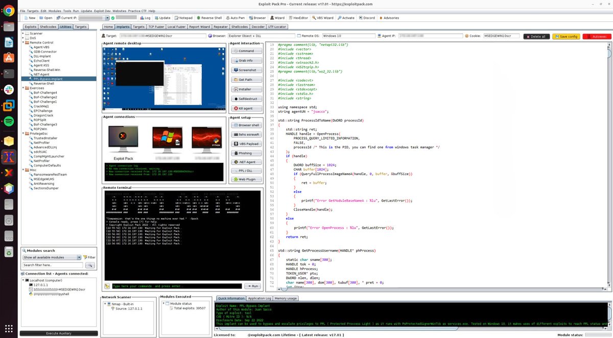 Exploit_Pack's tweet photo. 39.500+ exploits, 0-days post-exploitation modules free updates, support and more, ready for your next pentest. https://t.co/Iac8ORlZCl

#CyberSecurity #infosec #0day #exploitpack #cybersec #infosecurity #Exploit #Hacking  #Pentesting https://t.co/TpplUuVFjI