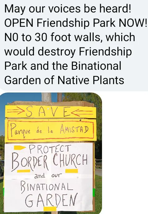 AlexisDeBram1's tweet photo. Disaster! Tragically, Border Patrol officials are installing Donald's border wall @fofpark @ the SD CA-TJ MX border. This misguided project breaks Joe Biden's promise of "not another foot of wall". Come on Joe, stop the 30 foot walls! Open Friendship Park! Let families reunite! https://t.co/wxxHpGaXy4