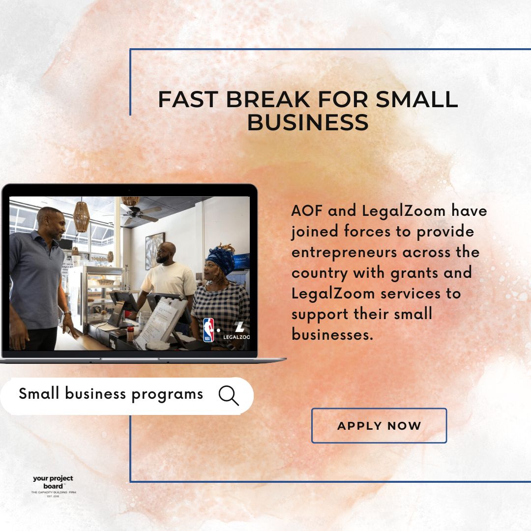 Hi Business Owners, LegalZoom has teamed up with the NBA, WNBA, &amp; NBA G League to support Black small business owners, but you must act fast. Application deadline is tonight!
Learn more at tinyurl.com/3e8xd5bv