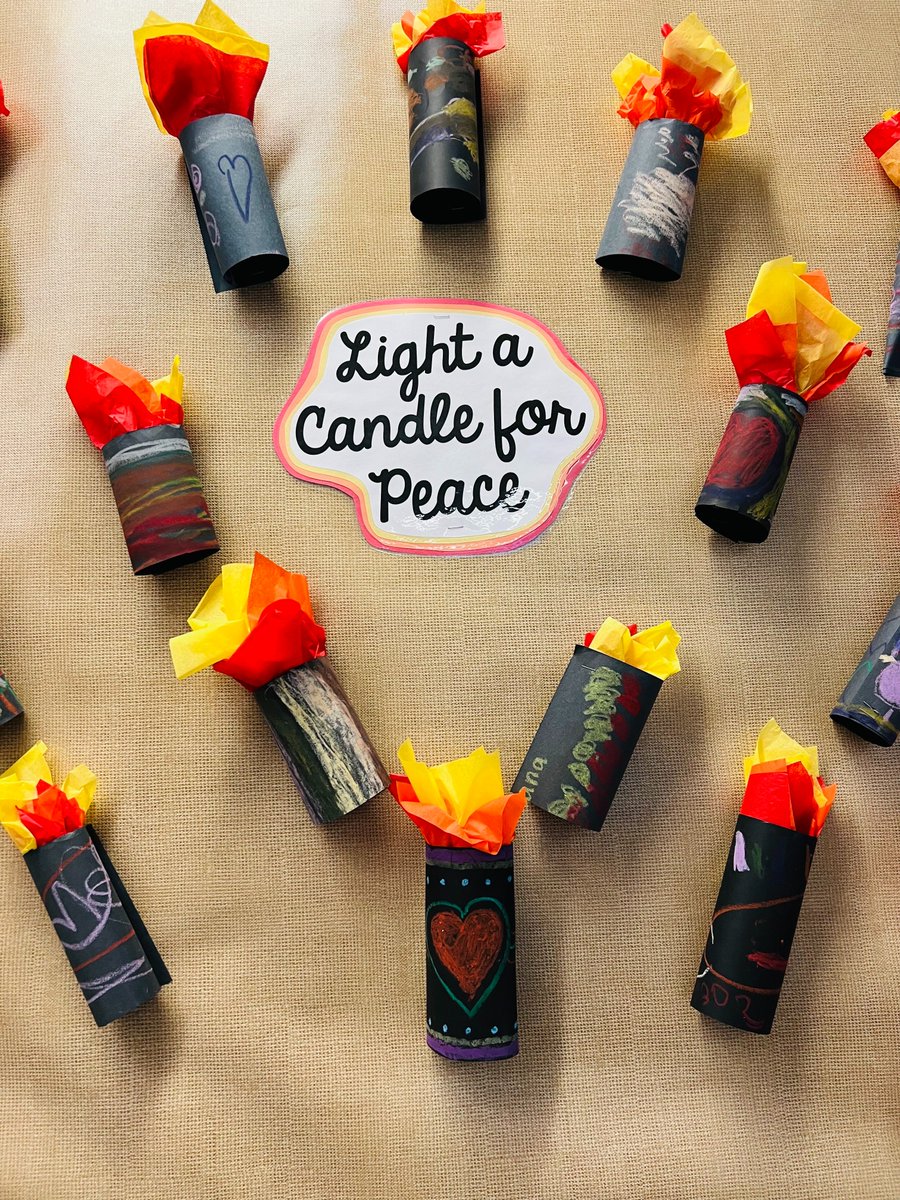 Today our kindergarten students had a wonderful time performing "Light a Candle for Peace" for our Family Day Celebration Concert. We made some special artwork to go along with our song. <a href="/AshleyOaksPS/">Ashley Oaks PS</a>