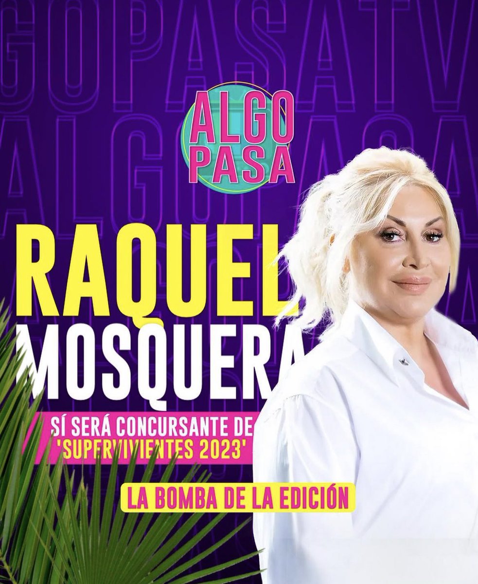 salseilloo's tweet photo. Profunda vergüenza que Raquel Mosquera vaya a ser concursante de Supervivientes 2023, Cuando ya estuvo en Supervivientes 2018. #Supervivientes2023 #APOYOROCIO17F #ViernesDeluxe #AR17F #YaEsMediodía17F #YoVeoSálvame https://t.co/UUejxwtds2