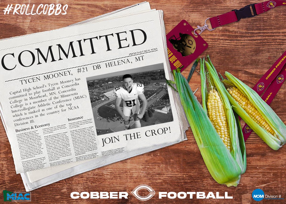 After a great talk with <a href="/CoachTerryHoran/">Terry Horan</a> I’m excited to announce I’m committed to <a href="/Cobber_Football/">Cobber Football</a>! I’d like to thank my coaches and family for getting me to this point. #RollCobbs