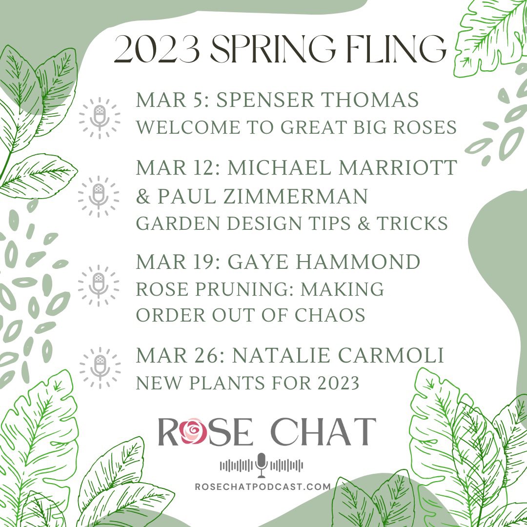 Coming soon. Spring fling at RoseChatPodcast.com