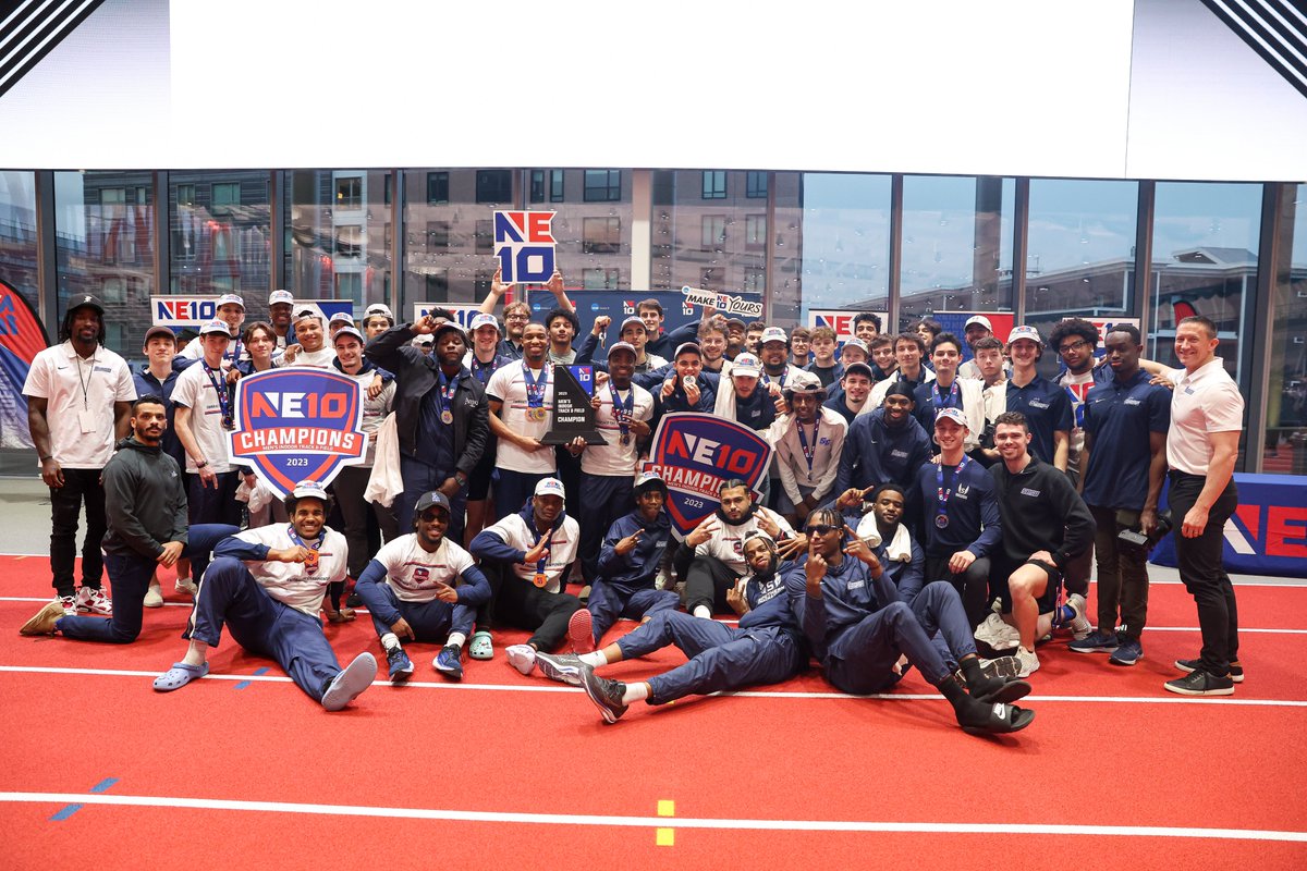 TheNortheast10's tweet photo. 𝐒𝐈𝐗-𝐏𝐄𝐀𝐓!

Another year, another title for the @SCSU_Owls men's program! The Owls tally 230 points to win the NE10 Indoor title for the 17th time in history 🏆

#NE10EMBRACE #NCAAD2 #D2MITF https://t.co/0k3yBhxNZj