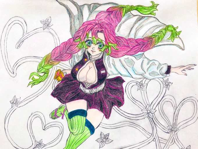週末に仕上げたいな #アナログイラスト #イラスト練習中 #色鉛筆イラスト