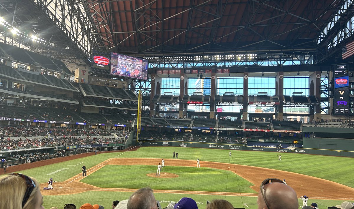 ParagonSportsCo's tweet photo. Not a bad way to enjoy a Friday afternoon at the College Baseball Classic and admire our work at @GlobeLifeField ⚾️ https://t.co/D7WLqnFjpM