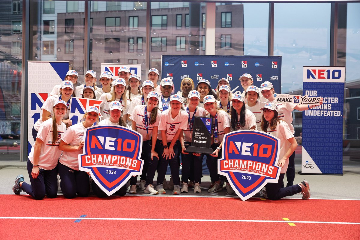 𝐅𝐈𝐑𝐒𝐓-𝐓𝐈𝐌𝐄 𝐂𝐇𝐀𝐌𝐏𝐒

For the first time in program history, the <a href="/snhupenmen/">SNHU Athletics</a> women have won the NE10 Indoor title! The Penmen record 169 points over two days to win the championship 🏆

#NE10EMBRACE #NCAAD2 #D2WITF