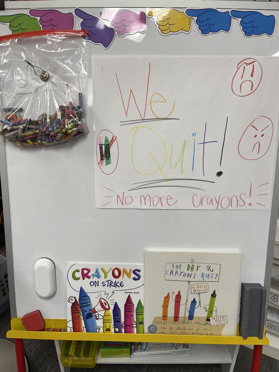 My kids are in for a wild introduction to persuasive writing next week… 👀🖍️ #exleytweets #thedaythecrayonsQUIT