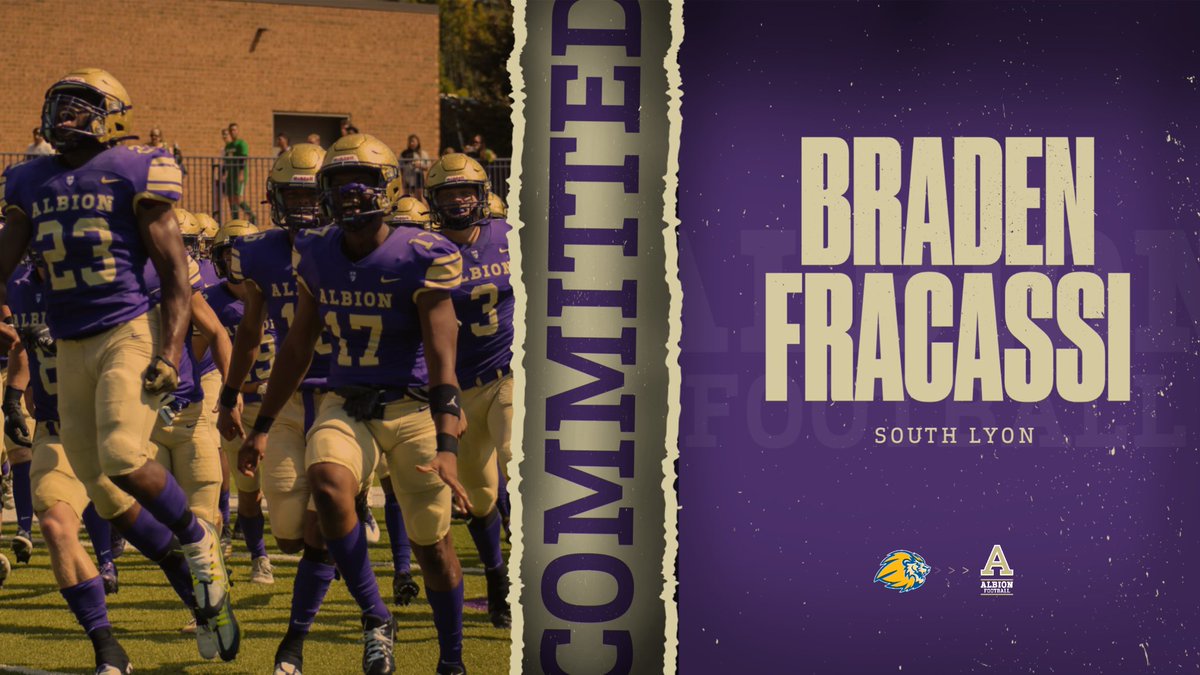 Braden Fracassi (@bradenfracassi) on Twitter photo COMMITTED🟡🟣Let’s get to work!! <a href="/Rundle_Albion/">Travis Rundle</a> <a href="/CoachWasil4/">Stephen Wasil</a> <a href="/HEDslhsfootball/">South Lyon Football</a> COMMITTED🟡🟣Let’s get to work!! <a href="/Rundle_Albion/">Travis Rundle</a> <a href="/CoachWasil4/">Stephen Wasil</a> <a href="/HEDslhsfootball/">South Lyon Football</a>
