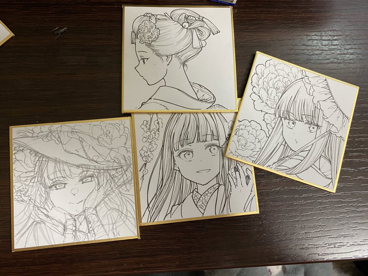 色つけるといいつつ線画を量産している
何枚描けるかな〜 