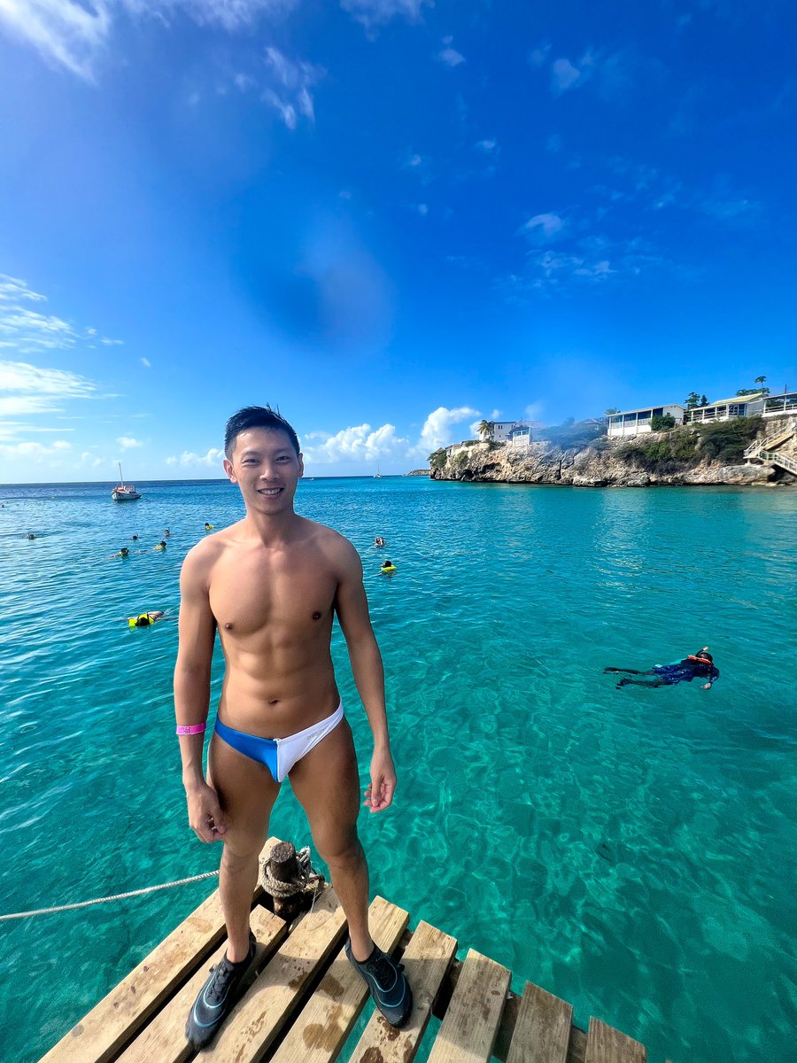 AnimalChen's tweet photo. Enjoying the blue ocean of Curaçao https://t.co/AirlsNMINs