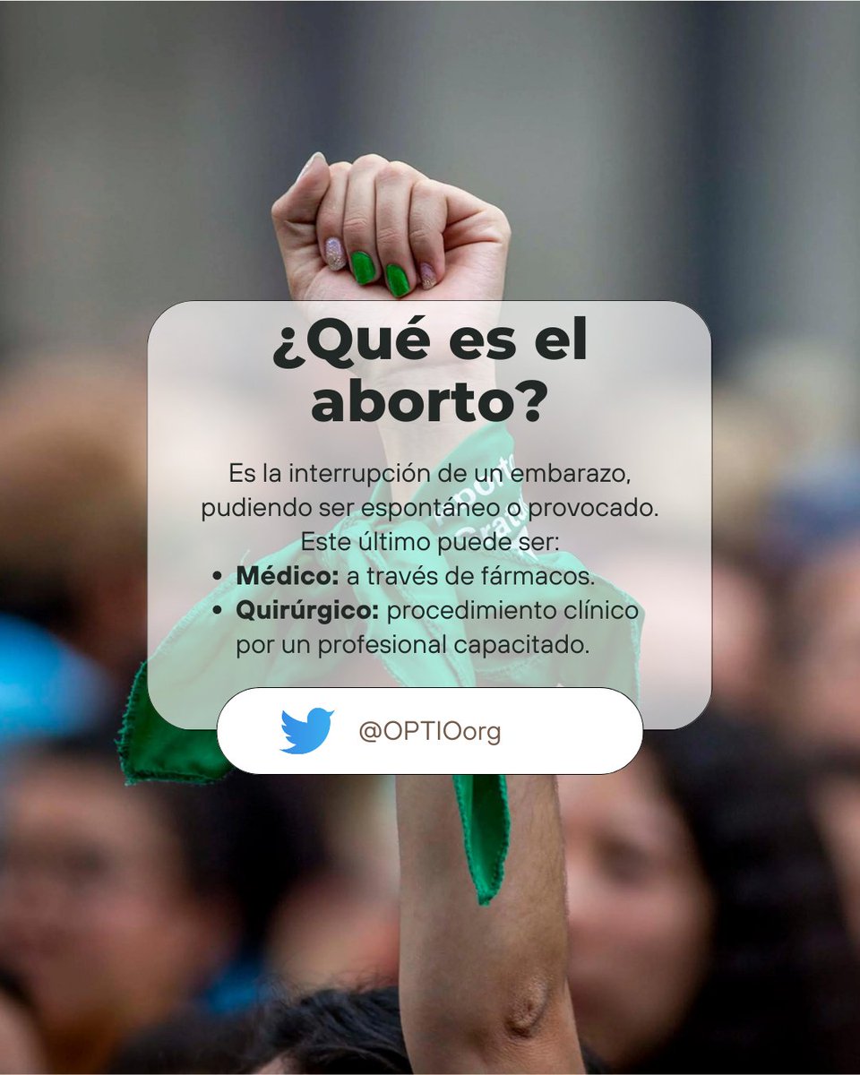 OPTIOorg's tweet photo. 📢🚨Hablemos de aborto.

✊Sabemos lo importante que es poder abordar estos temas con seriedad y empatía, comprendiendo que cada persona atraviesa diferente realidad.

🌱Aquí te platicamos más sobre aspectos que debemos saber cuando hablamos del tema. 
🧵1/3 https://t.co/s1UKXlftnM