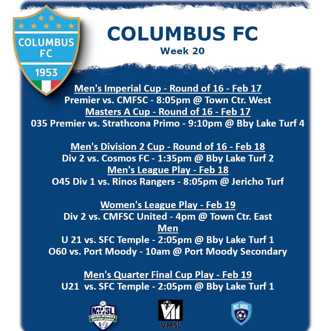 ColumbusFC_Van's tweet photo. Columbus FC Week 20 league and cup play action! #ColumbusFC #ColumbusFCVancouver #VancouverSoccer #VMSL #MWSL #BCMSL #BCSoccer https://t.co/z5FAhdpykn