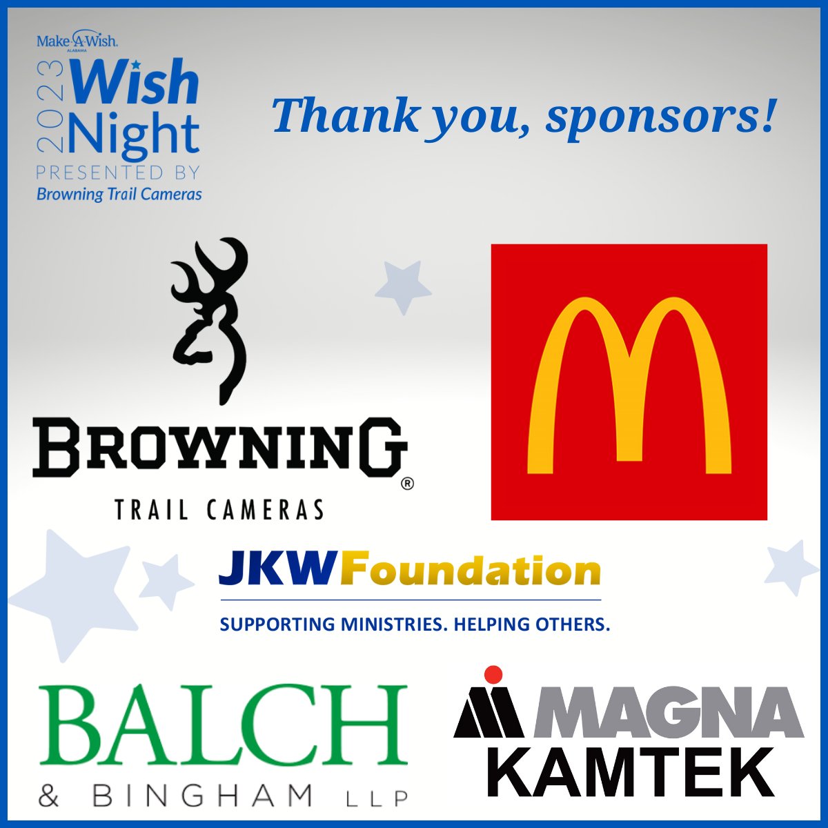 MakeAWishAL's tweet photo. We are thrilled to announce that our 2023 Birmingham Wish Night is officially SOLD OUT! 💫

Thank you to our generous sponsors and guests for joining us once again for a fantastic night of wishes and wonder. We can't wait to see you all on March 10! ✨ https://t.co/FaubutfnTX
