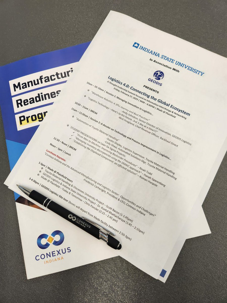 Conexus_IN's tweet photo. This morning's #Logistics 4.0: Connecting the Global Ecosystem event with @indianastate and @GEODIS_Group was a great chance for our network to hear thought leaders discuss information interchange and networking. Special thanks to Dr. Kuntal Bhattacharyya for hosting this event. https://t.co/ZzEnBwkIdV