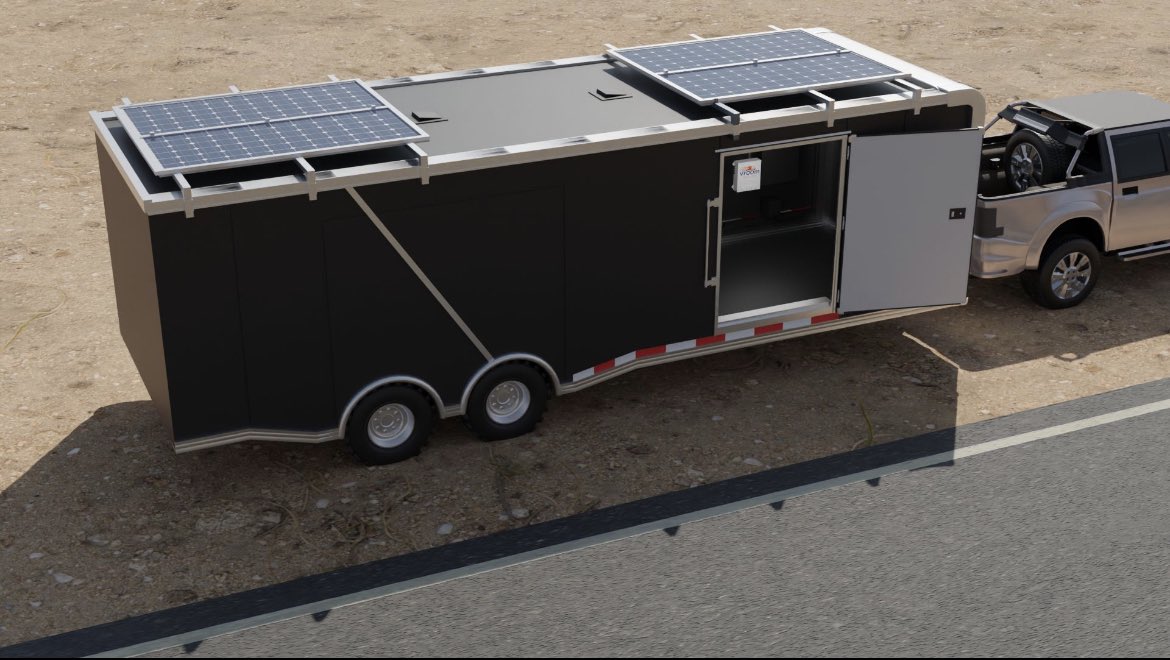 VroomSolar's tweet photo. Vroom Solar was designed to be a portable, off-grid power solution for contractors on job sites in rural locations. 

#founderstories #ceo #DIYsolar #offgrid #solarpower #solarenergy #solar #solarpanels #cleanenergy #portablepower #sunpower #mobilesolar #remotepower #DIYsolarkits https://t.co/F4e01WcCKK
