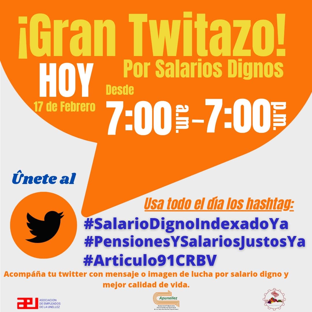 Gran Twitazo por la Educación y Sueldos Dignos! Apoya! 💪🏽🇻🇪
#SalarioDignoIndexadoYa
#PensionesYSalariosJustosYa 
#Atr91CRBV

#VenezuelaEnResistencia