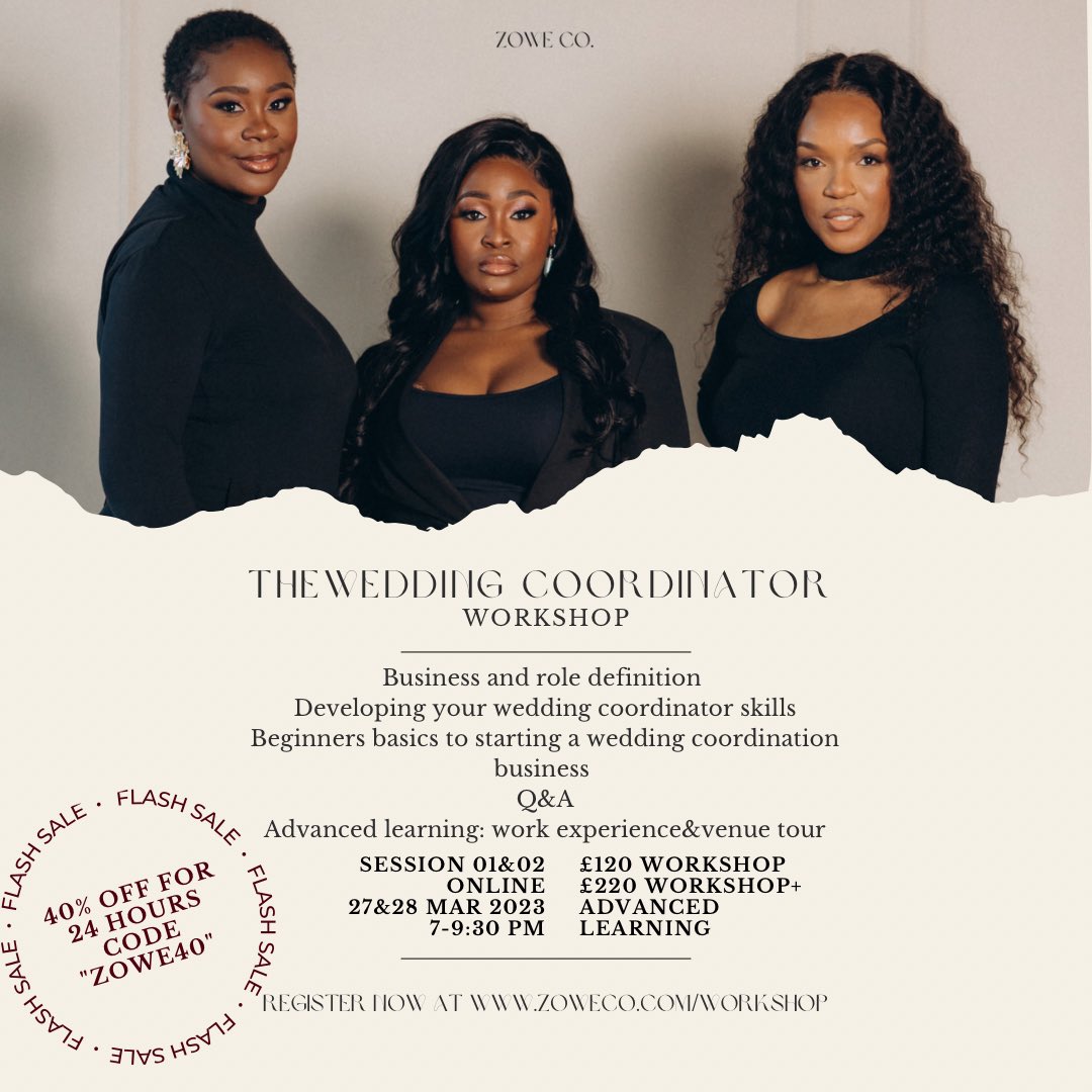 New website, new services and a bigger team. 
Check it out for wedding and events services!

Also, if you’re looking to be a wedding coordinator, register on our online workshop happening next month! RT, our next client could be on your TL. 
🥹🥳♥️✨💐

zoweco.com