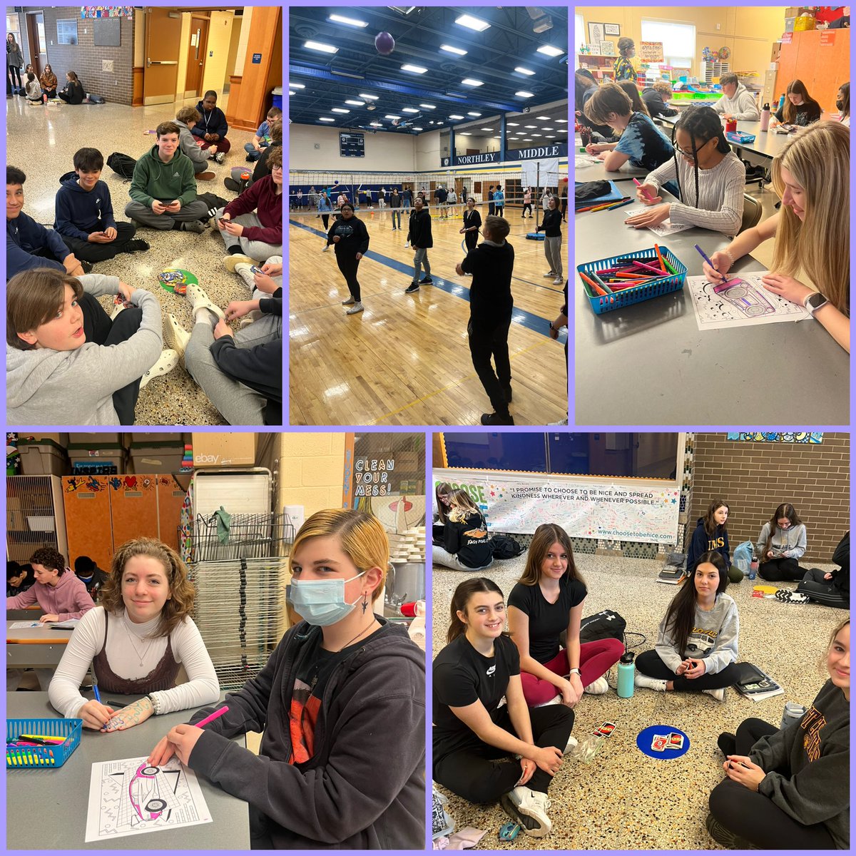 Northley students had the opportunity to participate in a PBIS reward this week hosted by their fabulous Related Arts Teachers! Fun was has by all! 😁 <a href="/NMS_PBIS/">Northley PBIS</a> <a href="/NorthleyMS/">The Northley Viking</a> <a href="/NMSViking/">Mr. Buterbaugh NMS</a>
