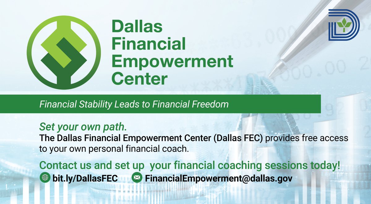 CityOfDallas's tweet photo. This year, the City of Dallas, @RESCUEorg @CFEfund and @WiNGS_Dallas are partnering to provide financial counseling for all City residents.

Set up a financial counseling session with a financial counselor today! ➡️ https://t.co/tvLdv7zEnG

 #FinancialEmpowermentCenter https://t.co/8prxaljAUm