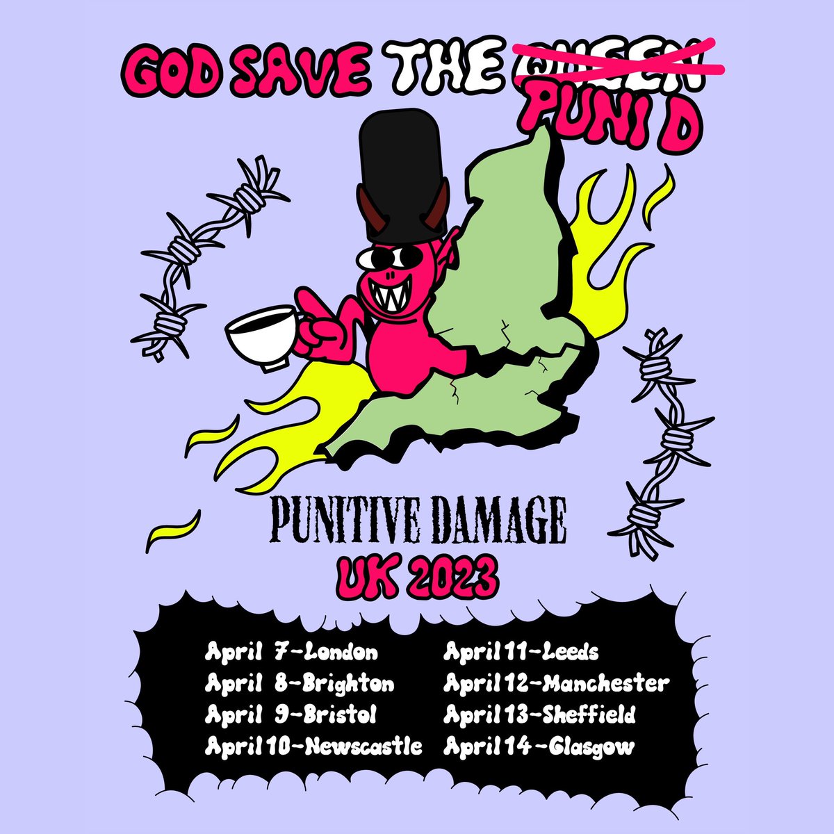 🇬🇧PUNI D CROSSES THE POND THIS SPRING 2023🇬🇧 Our first time playing the UK! 8 Dates across the UK, come roll up and say hi! Flyers and posters coming soon!