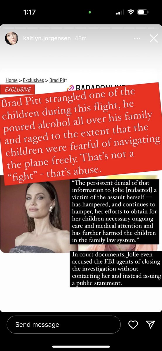 The FBI has continued to deny Angelina information from the investigation which has hindered her ability to keep her children safe within the family court system.
#BradPittIsAnAbuser #BradPittIsAChildAbuser #DomesticViolance #KaydensLaw #MetooFamilyCourt